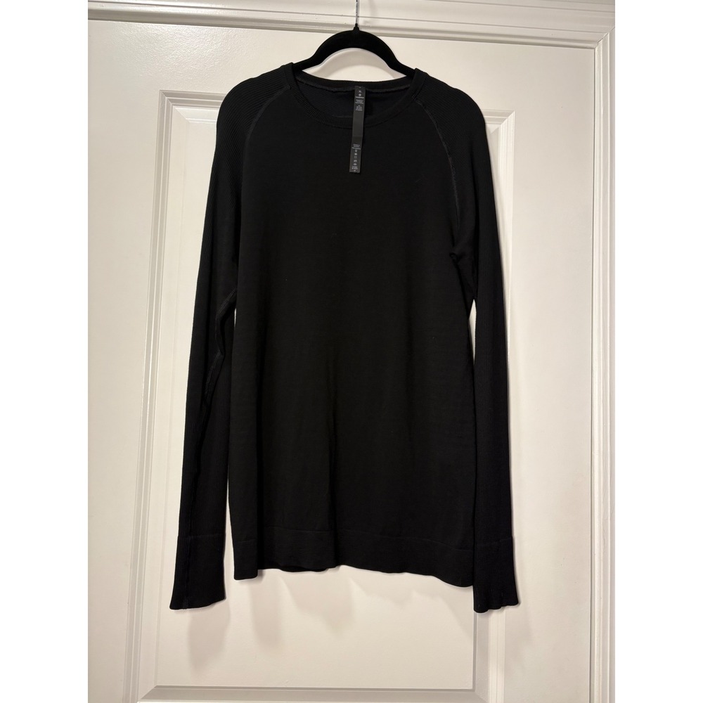 Lululemon‎ Long Sleeve Crewneck Black Wool Blend Mens XL